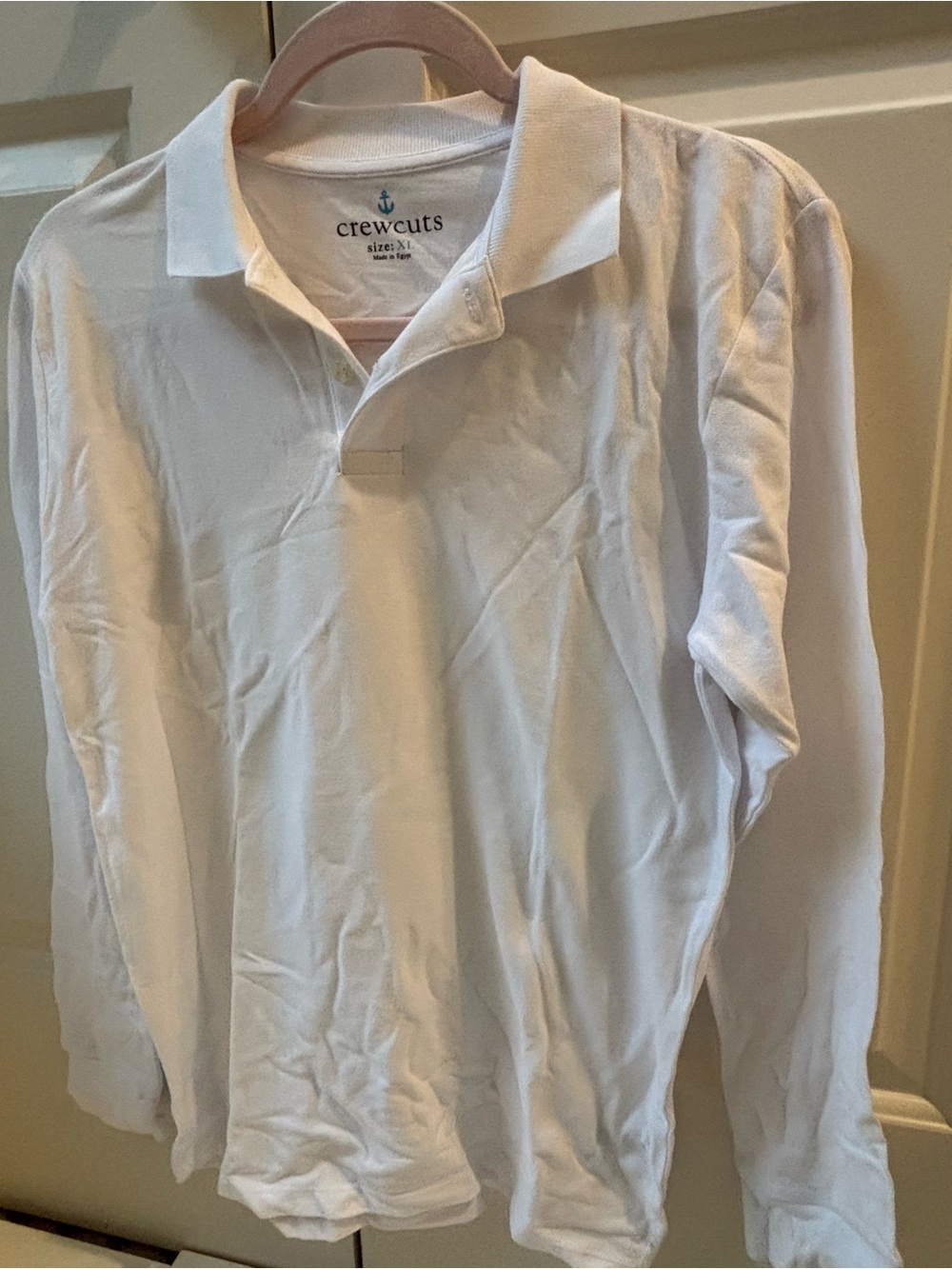 Crewcuts White Long-Sleeve Polo Top- NWT